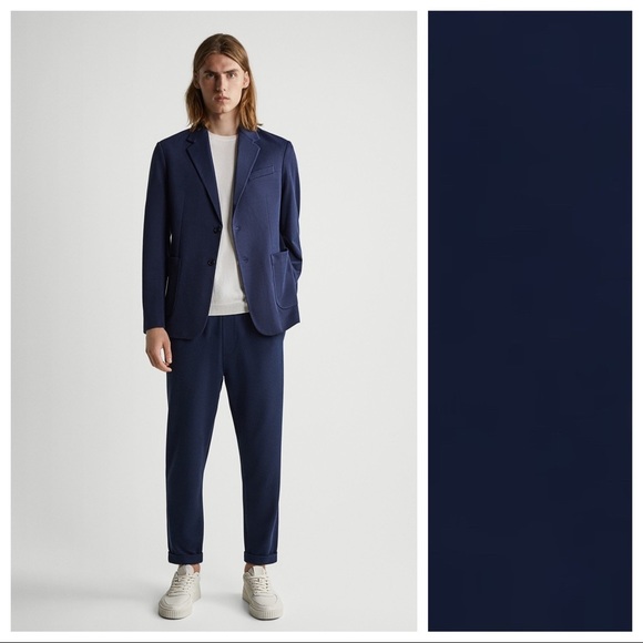 NWT. Zara Navy Blue Stretch Jacket/Blazer. Size M.